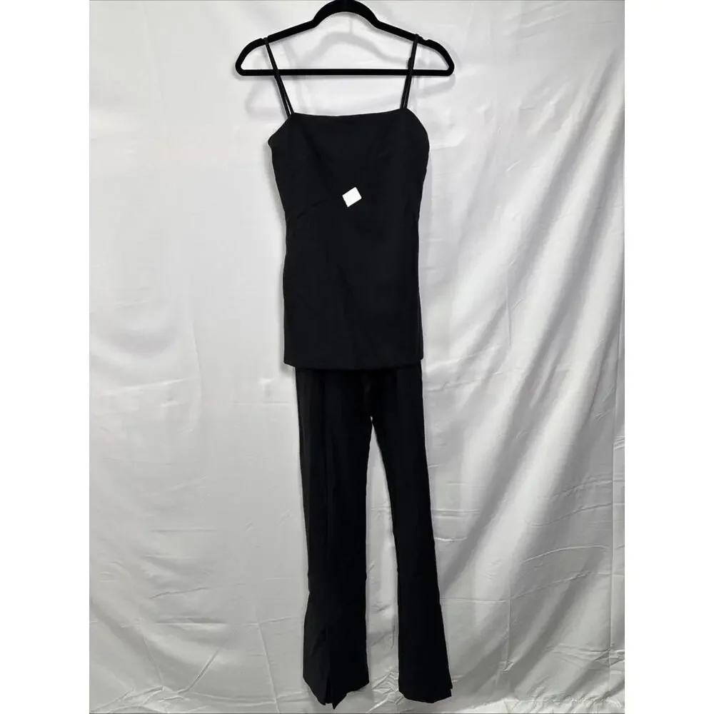 Black Halo Black Zorach Jumpsuit Size 0 with Minor Discoloration - Picture 5 of 8